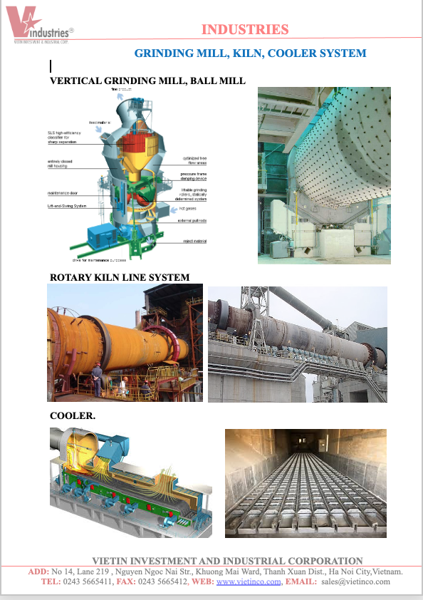 GRINDING MILL, KILN, COOLER SYSTEM