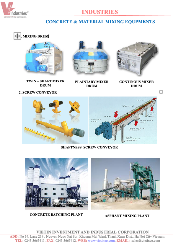 CONCRETE & MATERIAL MIXING EQUPMENTS